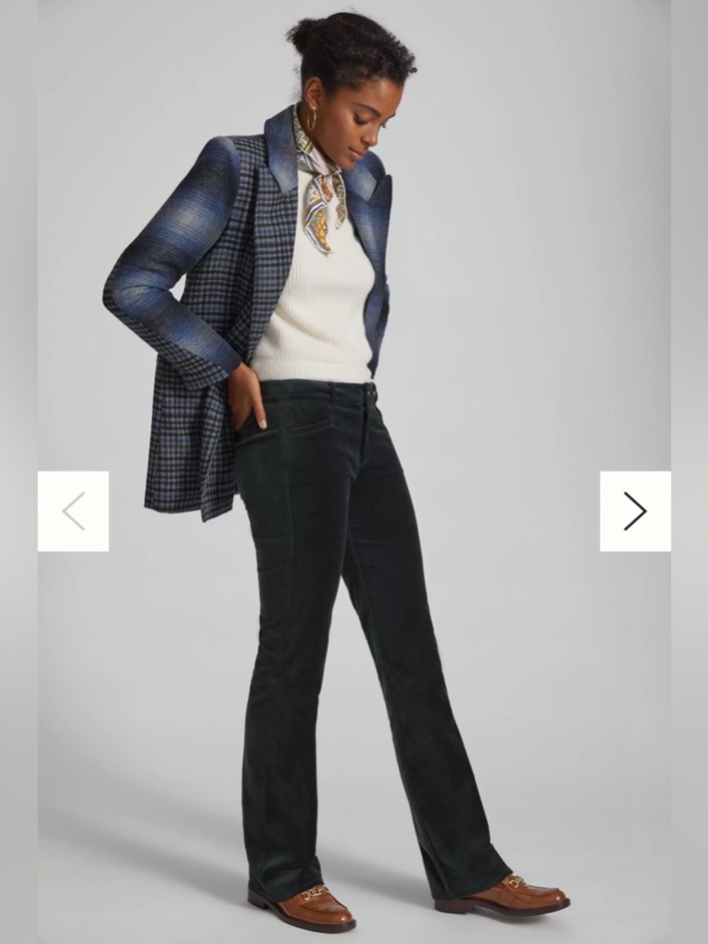 NWT Anthropologie Paige velvet Sloan pant dark spruce - size 29